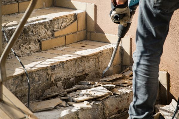 Concrete Stair Demolition in Pflugerville